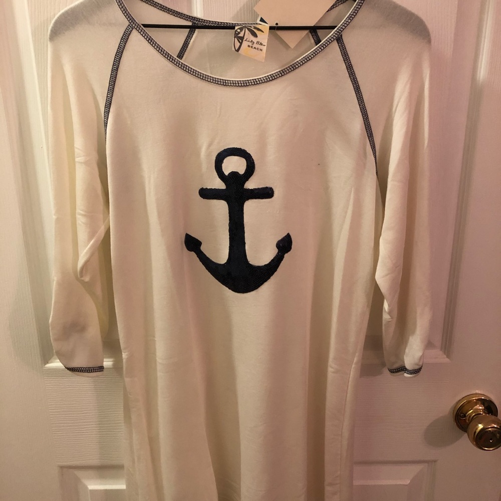 Swimsuit cover up with Anchor